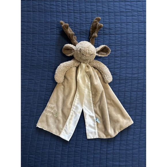 Bunnies by The Bay Best Friend Bruce Moose Lovey Security Blanket - Picture 1 of 8